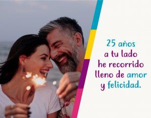 pareja celebrando bodas de plata