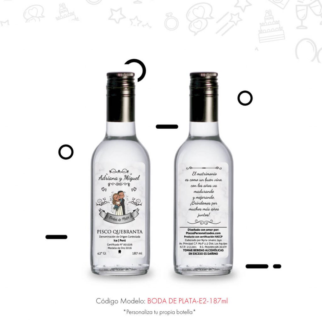 recuerdos personalizados Adriana y Miguel, bodas de plata