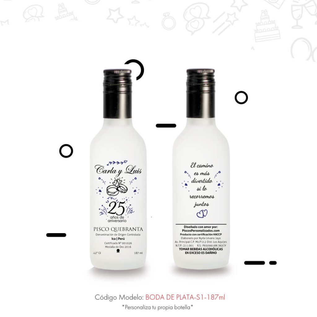 recuerdos personalizados Carla y Luis, bodas de plata