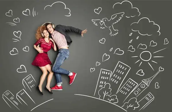 Imagen de pareja con Dibujos de San Valentin