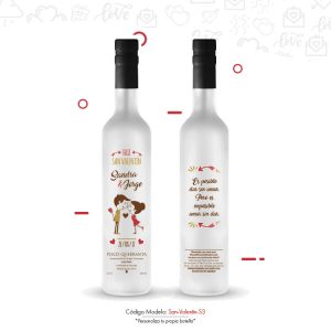 Botellas de Piscos con diseño de pareja