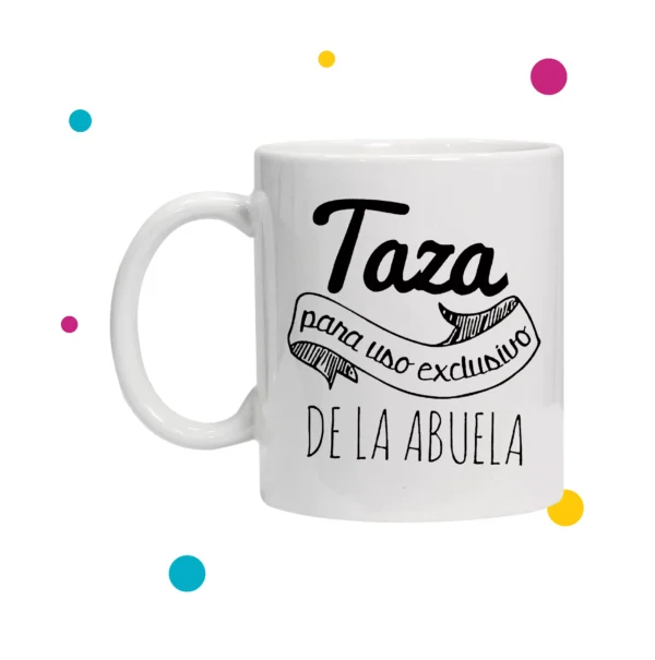 Linda taza con diseño de abuelos
