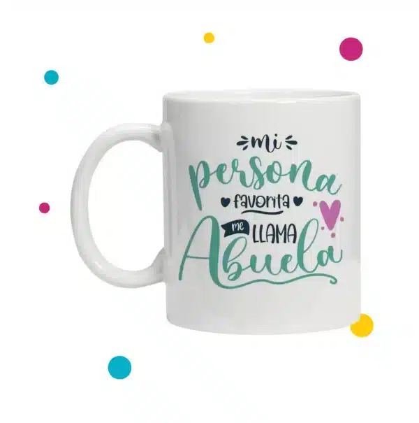 Taza personalizada con diseño de abuelos