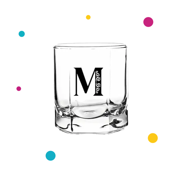 Vaso de whisky de cristal con diseño personalizado