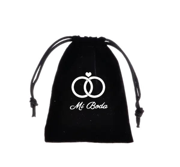 Bolsa de pana con diseño de boda