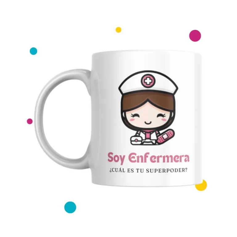 Taza con diseño de enfermera