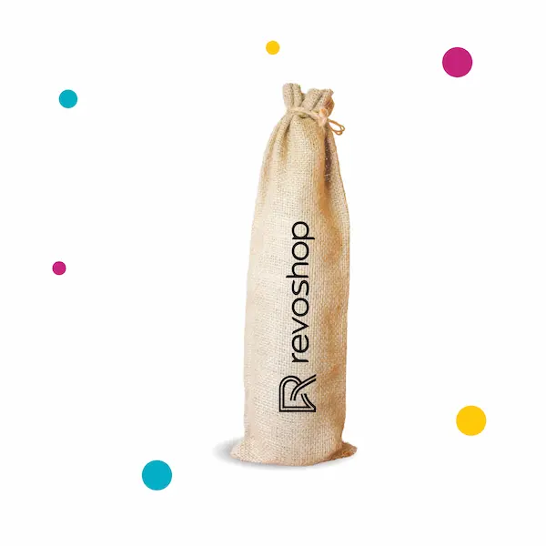 Bolsa de yute con lindo diseño