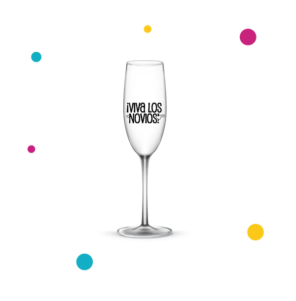 Copa champagne personalizada con lindo diseño