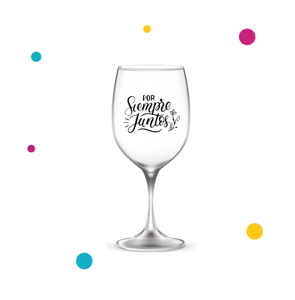Copa de vino personalizada con frase