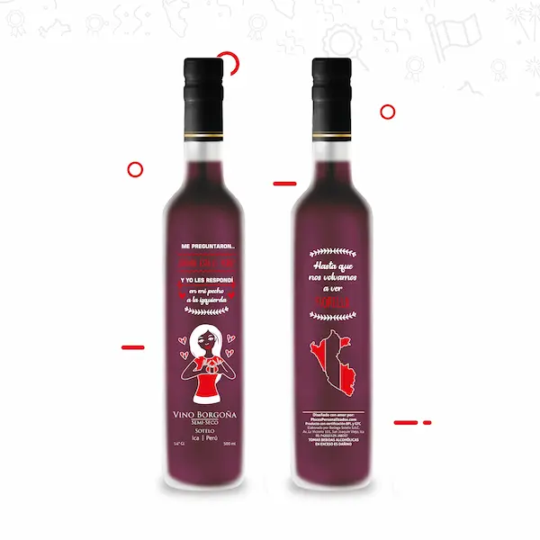 Vinos personalizados por fiestas patrias